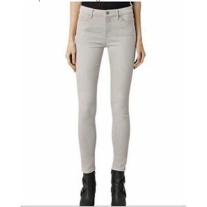 AllSaints Grace Beige Wash Skinny Jeans Stretch Denim W30‎